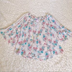 Girls Justice Boho Floral Top